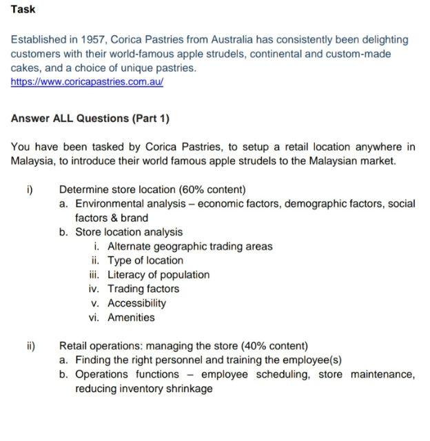 Task Established In 1957 Corica Pastries From Australia Has Consistently Been Delighting Customers With Their World Fam 1