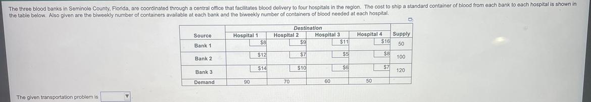 The Three Blood Banks In Seminole County Florida Are Coordinated Through A Central Office That Facilitates Blood Deliv 1