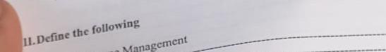11 Define The Following Management Selection Cognitive Test Board Interview 1