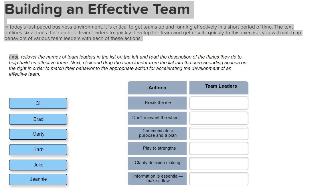 Building An Effective Team In Today S Fast Paced Business Environment It Is Critical To Get Teams Up And Running Effect 1