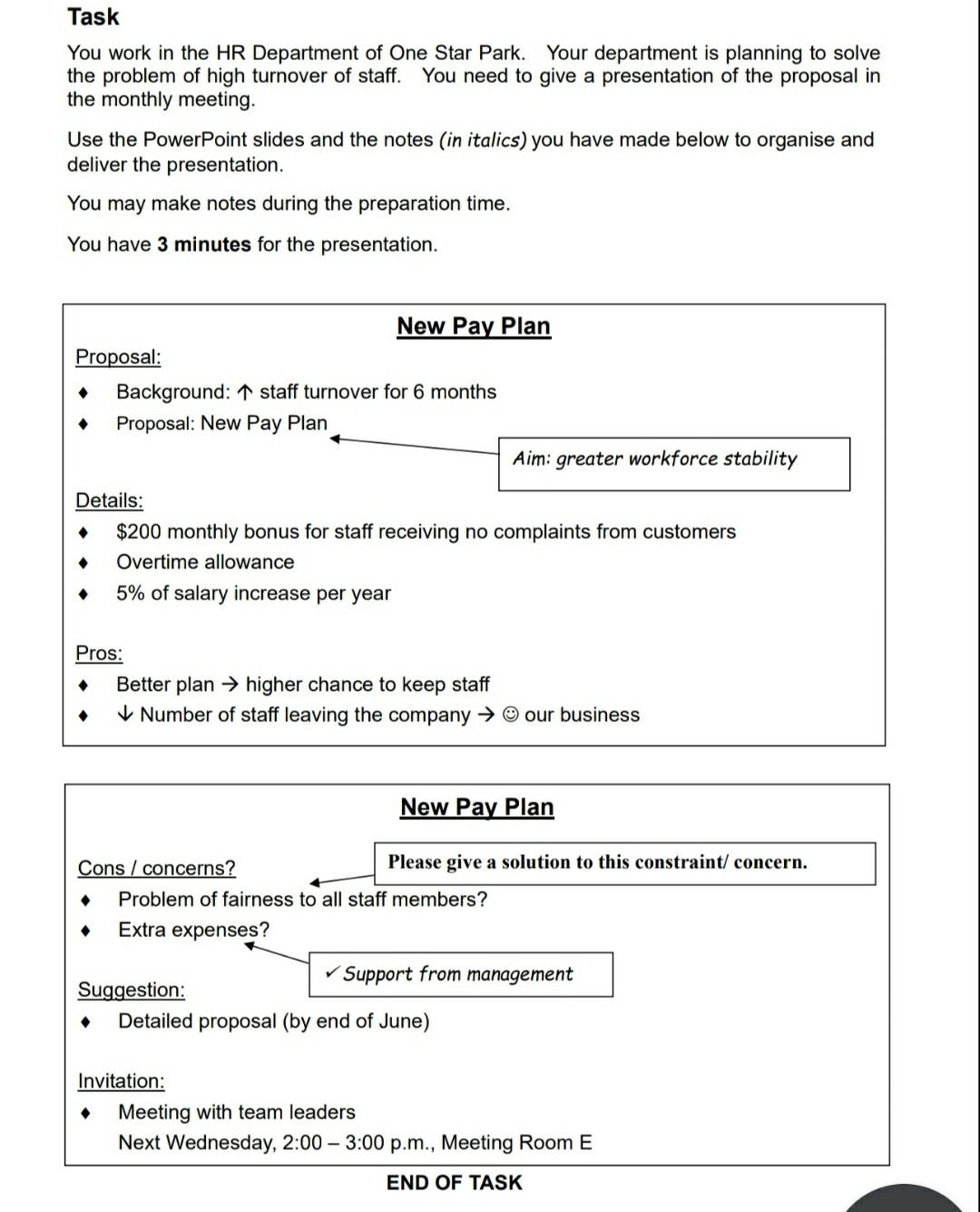 Task You Work In The Hr Department Of One Star Park Your Department Is Planning To Solve The Problem Of High Turnover O 1
