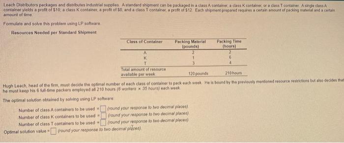 Leach Distributors Packages And Distributes Industrial Supplies A Standard Shipment Can Be Packaged In A Class A Contain 1