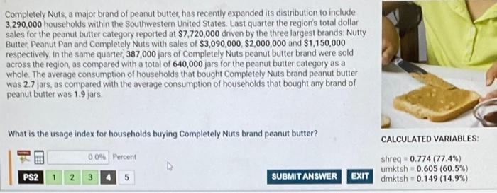 Completely Nuts A Major Brand Of Peanut Butter Has Recently Expanded Its Distribution To Include 3 290 000 Households 1