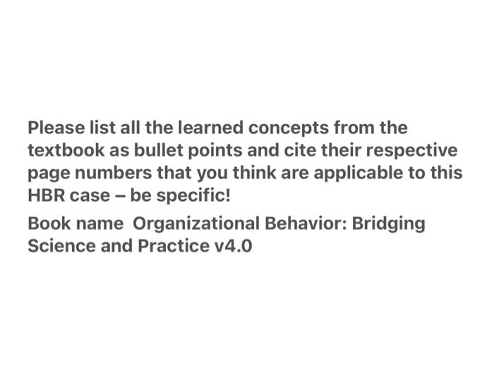 Please List All The Learned Concepts From The Textbook As Bullet Points And Cite Their Respective Page Numbers That You 1
