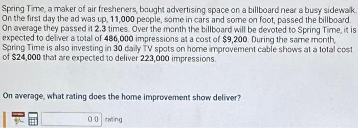 Spring Time A Maker Of Air Fresheners Bought Advertising Space On A Billboard Near A Busy Sidewalk On The First Day T 1