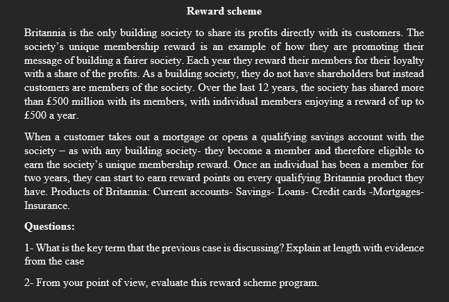 Reward Scheme Britannia Is The Only Building Society To Share Its Profits Directly With Its Customers The Society S Uni 1