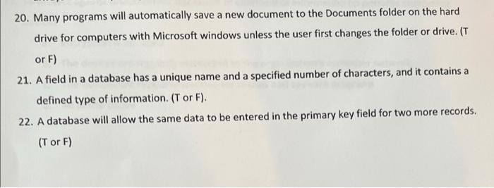 20 Many Programs Will Automatically Save A New Document To The Documents Folder On The Hard Drive For Computers With Mi 1
