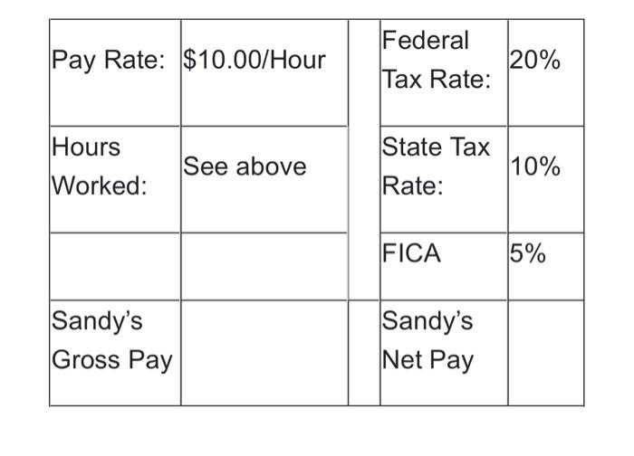 Scenario You Are The Payroll Manager At Widgets R Us You Need To Calculate An Employee S Gross And Net Pay Based On Th 4