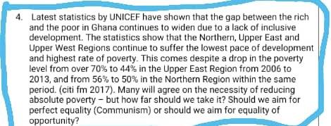 4 Latest Statistics By Unicef Have Shown That The Gap Between The Rich And The Poor In Ghana Continues To Widen Due To 1