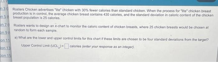 N3 N 5 On 7 On 90 On 11 On 13 Ion 15 Rosters Chicken Advertises Lite Chicken With 30 Fewer Calories Than Standard Chi 1