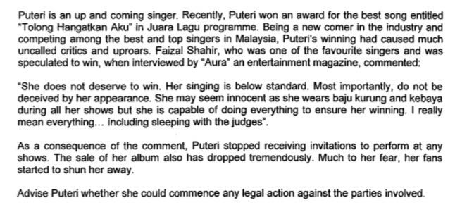Puteri Is An Up And Coming Singer Recently Puteri Won An Award For The Best Song Entitled Tolong Hangatkan Aku In Ju 1