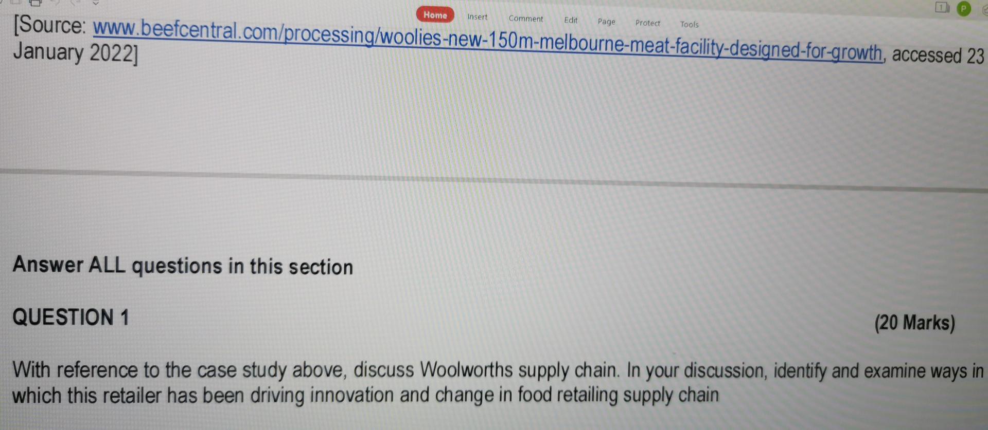 Identify And Examine Ways In Which This Retailer Has Been Driving Innovation And Change In Food Retailing Supply Chain 1