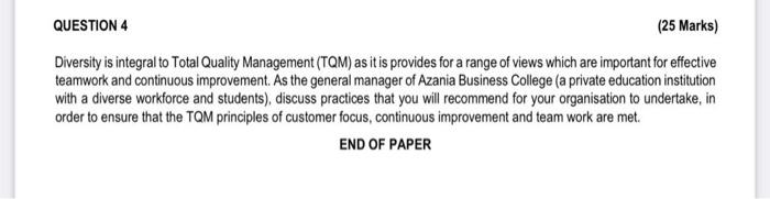 Section A Read The Extract Below And Answer All The Following Questions The Benefits Of Diversity In The Workplace Dive 2