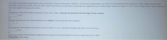 You Made A Homemade Accelerometer Using A Protractor A Plece Of String And A Metal Nut To Test Your Accelerometer You 1