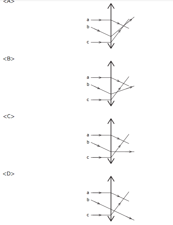 Three Light Rays A B And C Impinge On A Thin Convex Lens Of Light Rays A And C The Is Beam Path Drawn See Figure 2