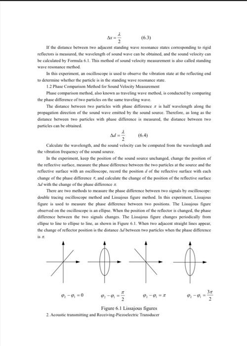 6 Measurement Of The Ultrasonic Velocity In Air Introduction Sound Wave Is A Mechanical Wave Propagating In Elastic Med 2