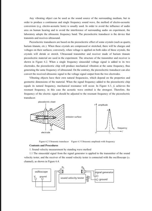 6 Measurement Of The Ultrasonic Velocity In Air Introduction Sound Wave Is A Mechanical Wave Propagating In Elastic Med 3
