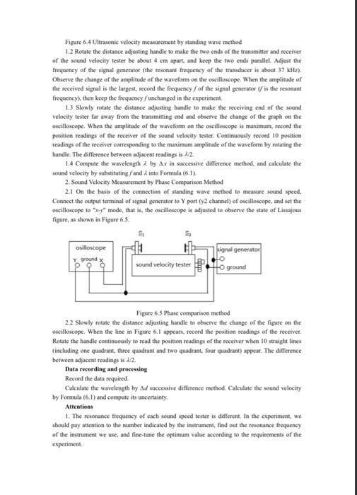 6 Measurement Of The Ultrasonic Velocity In Air Introduction Sound Wave Is A Mechanical Wave Propagating In Elastic Med 4