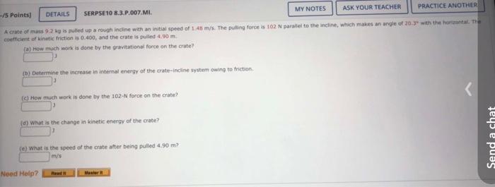 Need Help Read 4 1 Points Details Serpse 10 8 4 Op 013 The Coefficient Of Friction Between The Block Of Mass M 3 3
