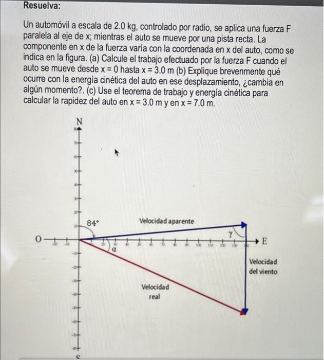 Resuelva Un Automovil A Escala De 2 0 Kg Controlado Por Radio Se Aplica Una Fuerza F Paralela Al Eje De X Mientras E 1