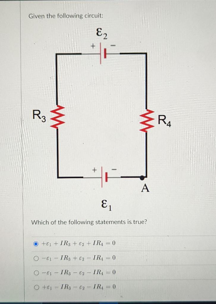 Given The Following Circuit R3 Www 82 H Www O Ir3 2 Ir 0 O E1 Ir3 82 Ir 0 O E1 Ir3 E2 Ir 0 O E1 1