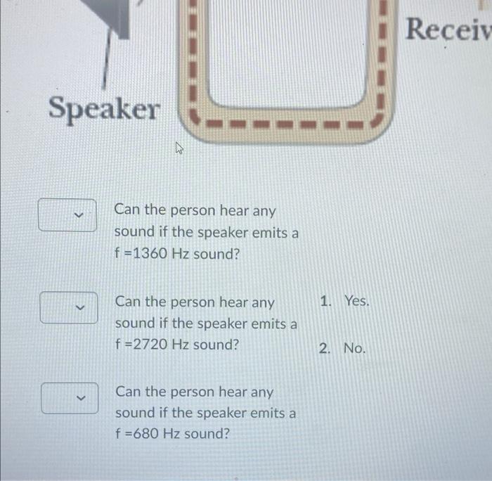 Question 27 6 Points The Acoustical System Shown In The Figure Is Driven By A Speaker Emitting A Monotonic Sound Take 3