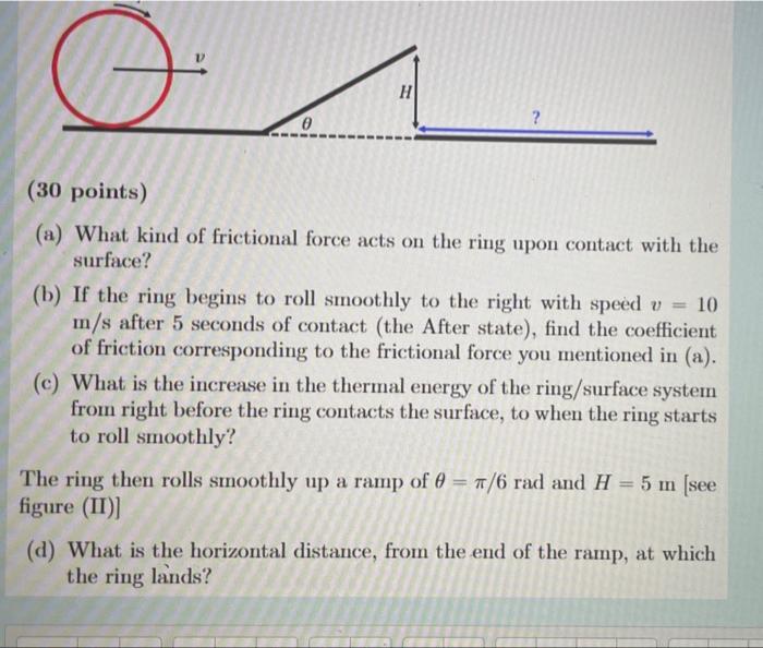 5 A Uniform Solid Ring Of Mass M 10 Kg And Radius R 2 M Is Initially Rotating In Mid Air With Angular Speed 20 Rad S 2