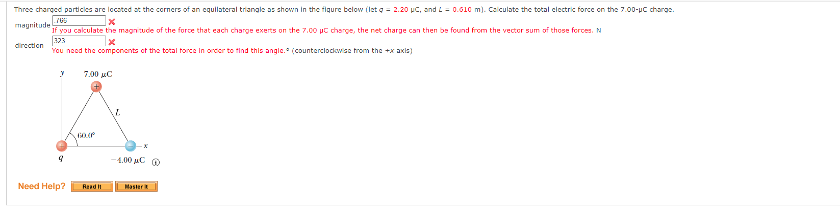 Three Charged Particles Are Located At The Corners Of An Equilateral Triangle As Shown In The Figure Below Let Q 2 20 1
