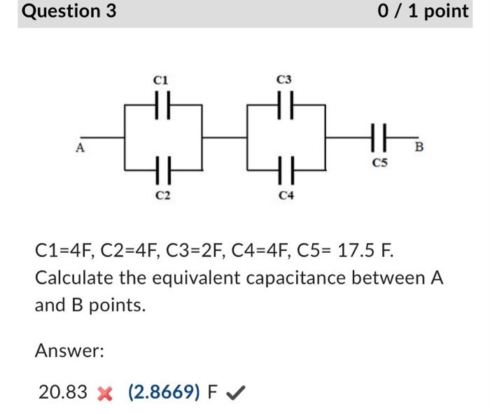 Question 3 A C1 Answer Hh C2 C3 20 83 2 8669 F H C4 0 1 Point C1 4f C2 4f C3 2f C4 4f C5 17 5 F Calculate The 1