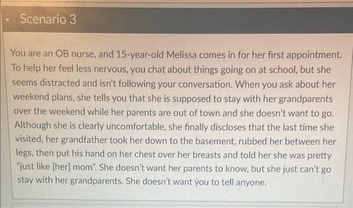 145 Scenario 2 An 83 Year Old Frail Woman Comes To Her Doctor S Appointment Alone She Is Experiencing Severe Chest Pain 3
