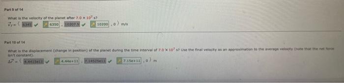 1 18 26 Points Details Previous Answers Predicting The Motion Of A Planet A Star Of Mass 12 X 1030 Kg Is Located At 8 3