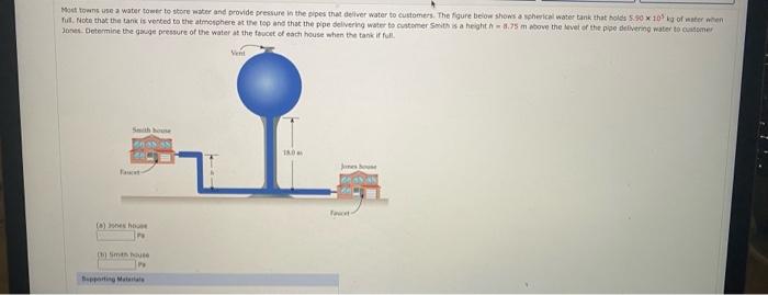 Most Towns Use A Water Tower To Store Water And Provide Pressure In The Pipes That Deliver Water To Customers The Figur 1