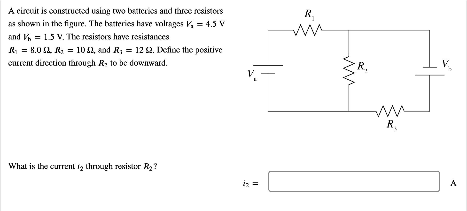 A Circuit Is Constructed Using Two Batteries And Three Resistors As Shown In The Figure The Batteries Have Voltages Va 1