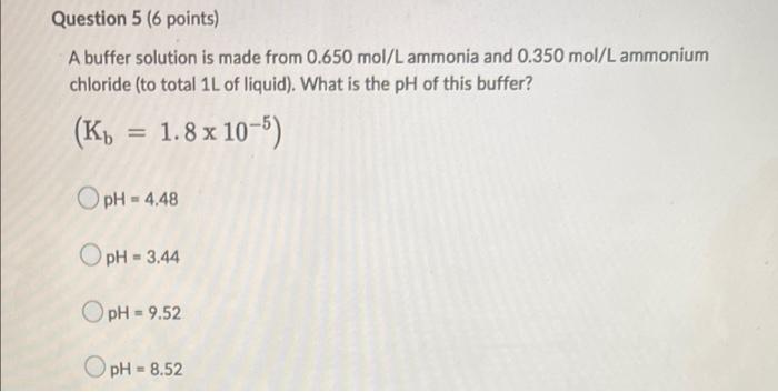 Question 4 8 Points 150 00 Ml Of 1 50 Mol L Methanoic Acid Is Being Titrated With 0 750 Mol L Sodium Hydroxide What I 2