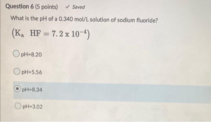 Question 4 8 Points 150 00 Ml Of 1 50 Mol L Methanoic Acid Is Being Titrated With 0 750 Mol L Sodium Hydroxide What I 3