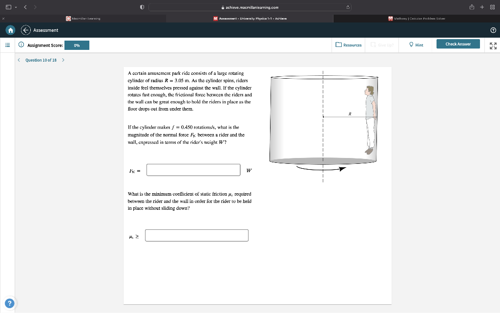 A Assessment Assignment Score Question 10 Of 18 Macmilan Lawening 0 0 Achieve Macmillanleaming Com A Certain Amuse 1