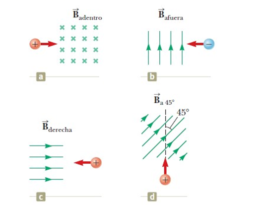 Determine The Initial Direction Of Deflection Of Charged Particles When Entering Magnetic Fields Such As Those Shown In 1