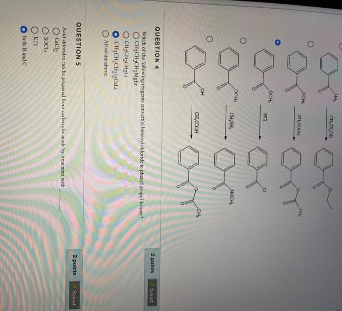Question 1 A Correct Onder Of Reactivity Of Acid Derivatives Towards Nucleophilic Attack Is Oanhydrides Amides Ester 2