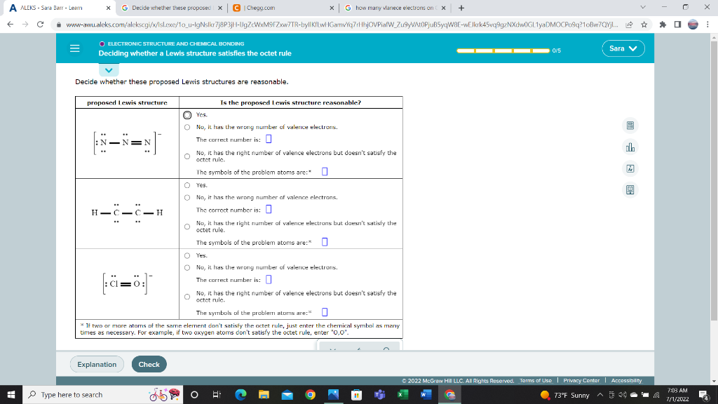 X G Decide Whether These Proposed X C Chegg Com A Aleks Sara Barr Lear C Www Awu Aleks Com Alekscgi X Lsl Exe 1o U 1
