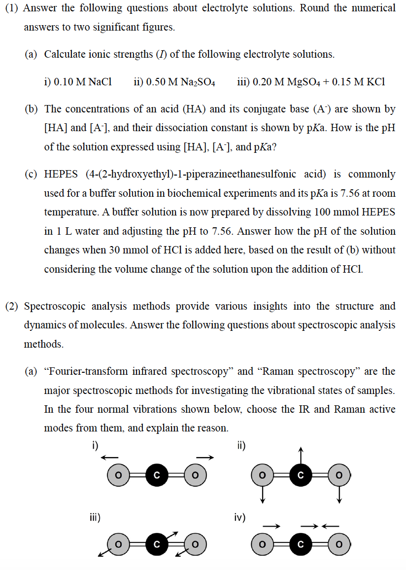 1 Answer The Following Questions About Electrolyte Solutions Round The Numerical Answers To Two Significant Figures 1