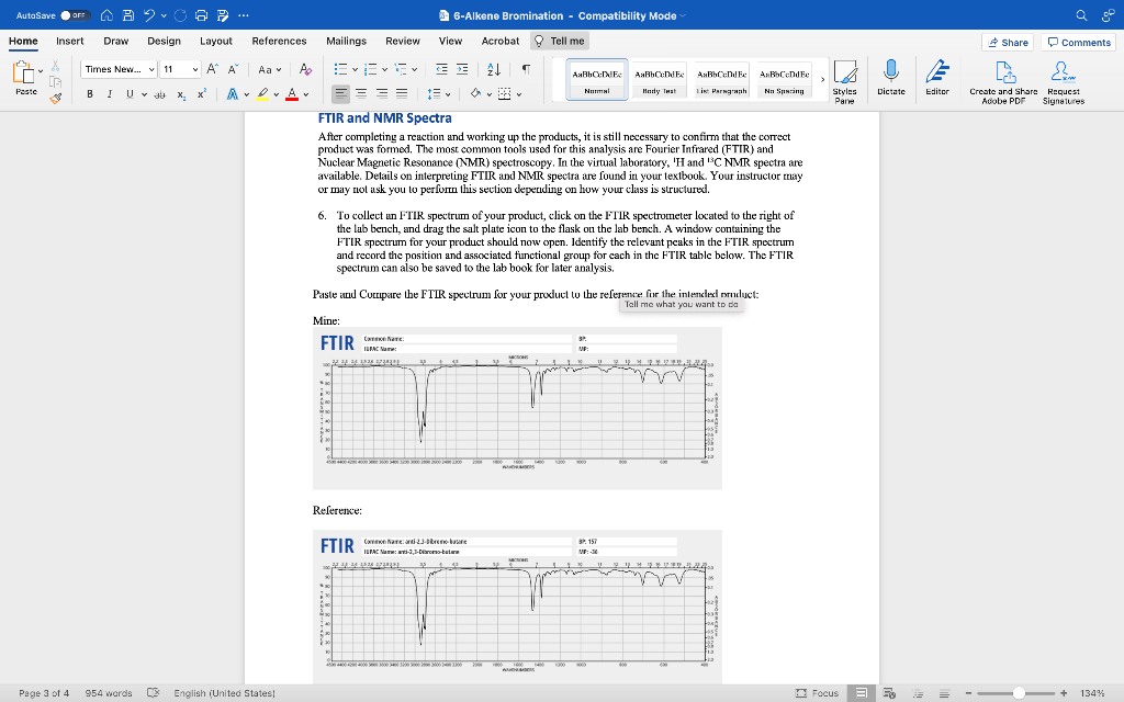 Off A B C 6 9 Home Insert Draw Design Layout Times New V 11 V A A Biu X X Du Autosave Arr Paste Page 3 Of 4 954 1
