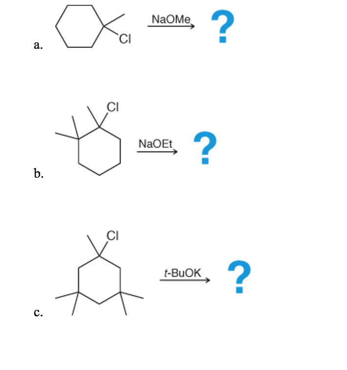 Predict The Major And Minor Products Of The Following E2 Reactions 1