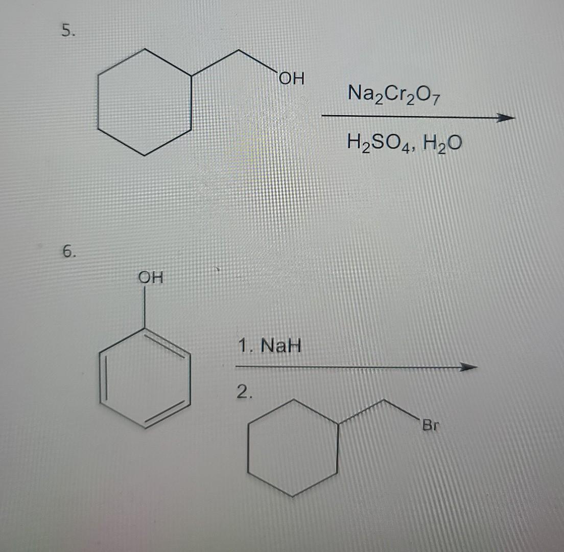 For Reactions 1 6 Write The Correct Product Be Sure To Indicate Any Specific Stereochemistry 1 2 3 4 Br Uv Light 2