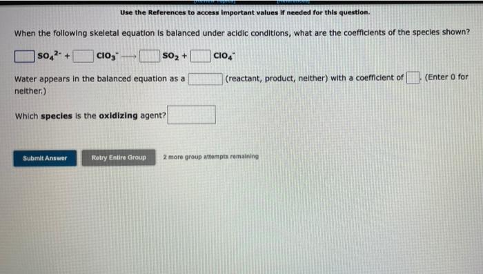 Review Topics References Use The References To Access Important Values If Needed For This Question When The Followi 2