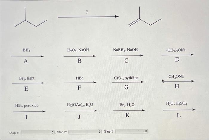 Complete The Following Synthetic Transformation By Selecting From The List Of Reagents Below Each Reagent Is Labeled Wi 3