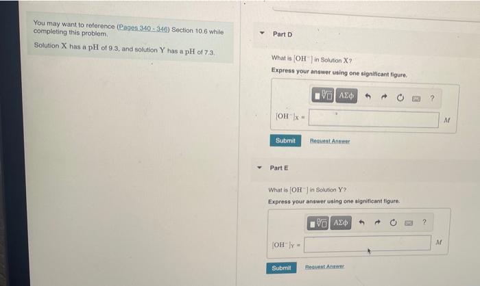 You May Want To Reference Pages 340 346 Section 10 6 While Completing This Problem Solution X Has A Ph Of 9 3 And So 1