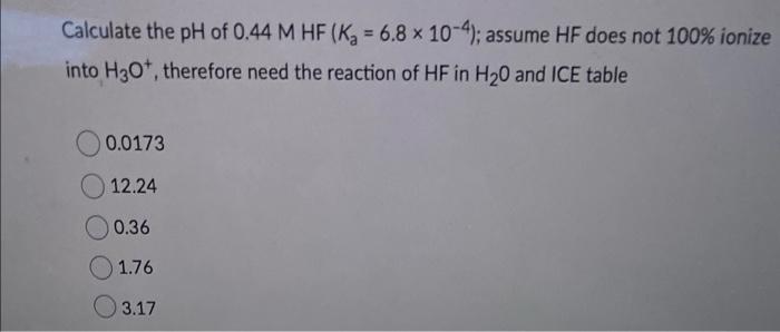 Calculate The Poh Of 0 055 M Nh3 Kb 1 8 X 10 5 Assume Nh3 Is Not A Strong Base And Does Not 100 Ionize Into Oh T 2