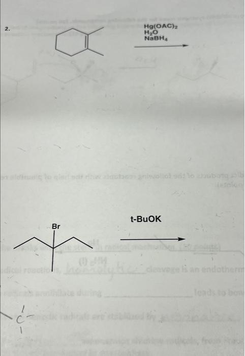 Br X Ing Hg Oac H O Nabh T Buok Cleavage Is An Endotherm 1