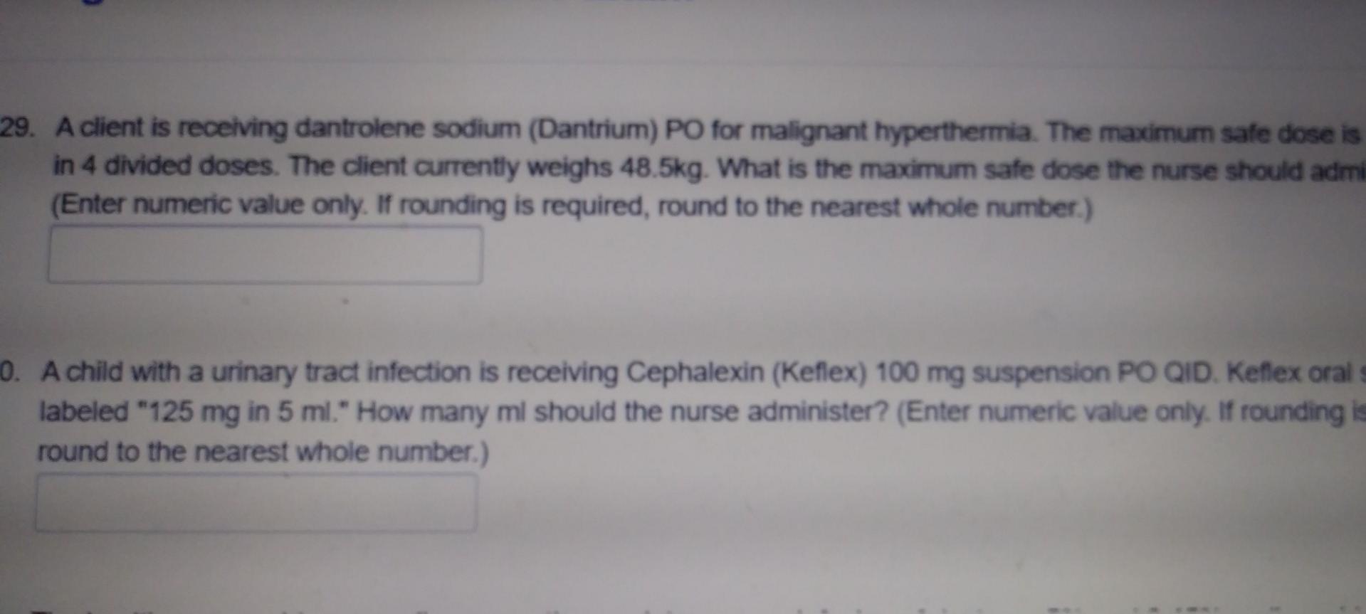 29 A Client Is Receiving Dantrolene Sodium Dantrium Po For Malignant Hyperthermia The Maximum Safe Dose Is In 4 Divi 1