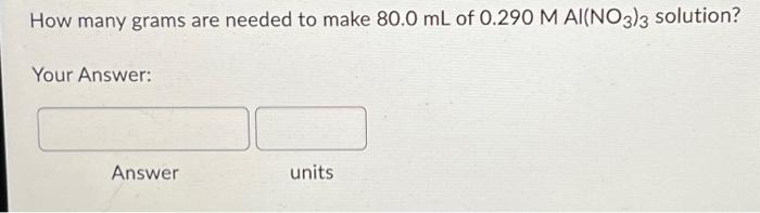 A Student Removed 160 0 Ml Of A 0 183 M Kci Solution How Many Moles Of Kci Are In This Sample Your Answer Answer Unit 2